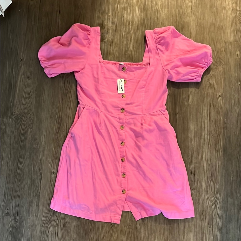 Old Navy Pink Button-Front Dress